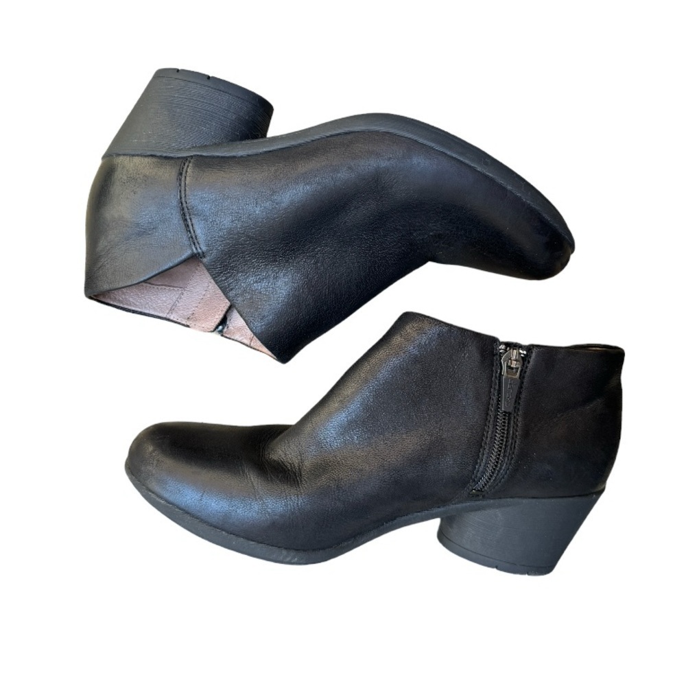 DANSKO Raina Black Leather Booties size 38
